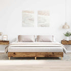 Bed frame without mattress 180x200 cm treated old wood