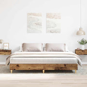 Bedframe 180x200 cm bewerkt hout oud hout