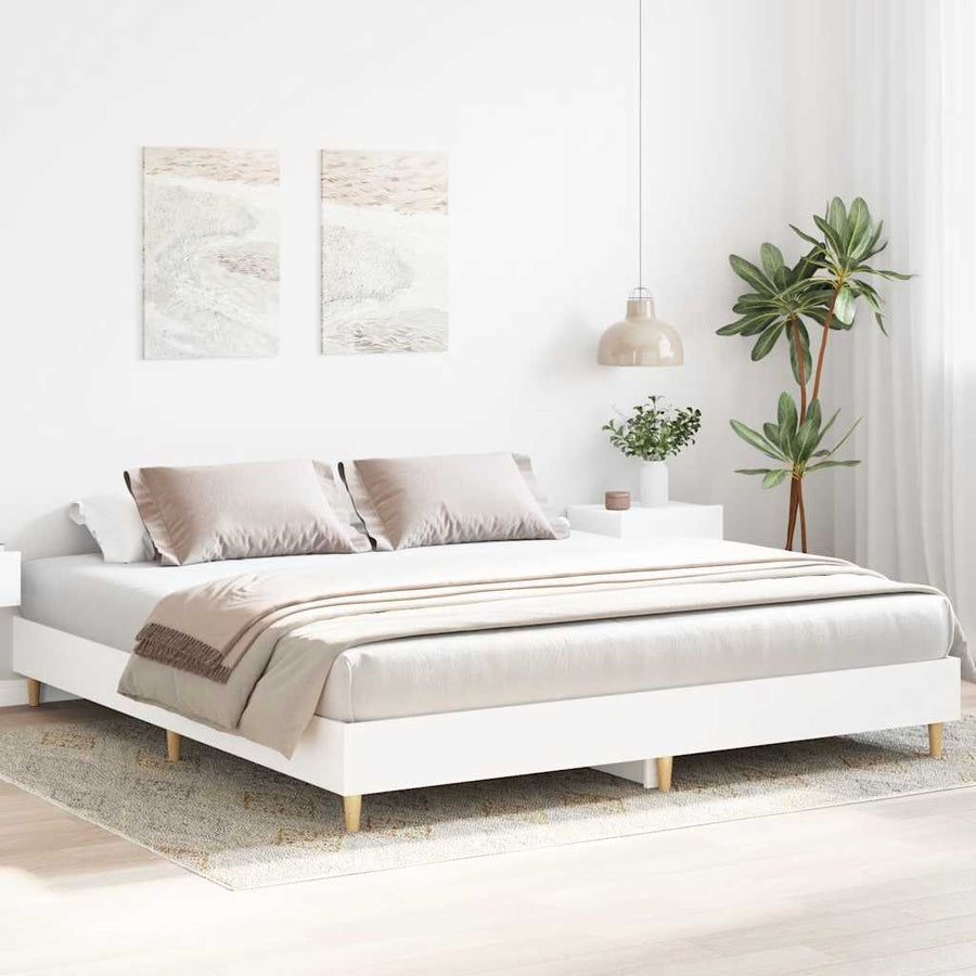 Bedframe zonder matras 160x200 cm spaanplaat wit
