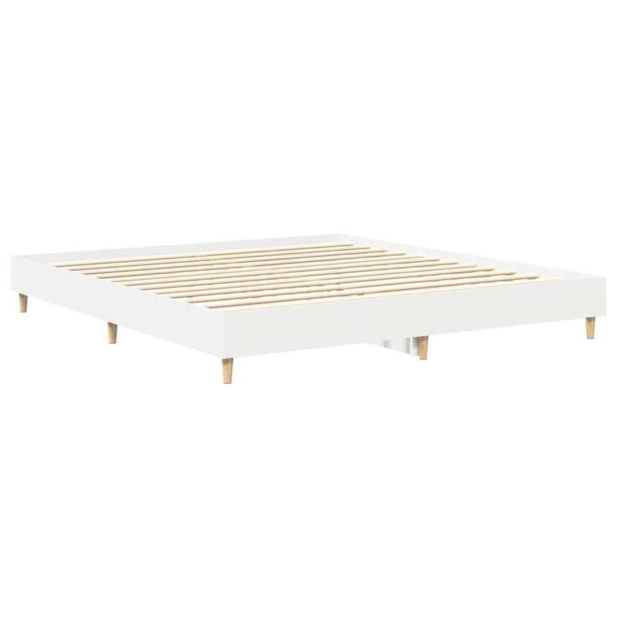 Bedframe zonder matras 160x200 cm spaanplaat wit