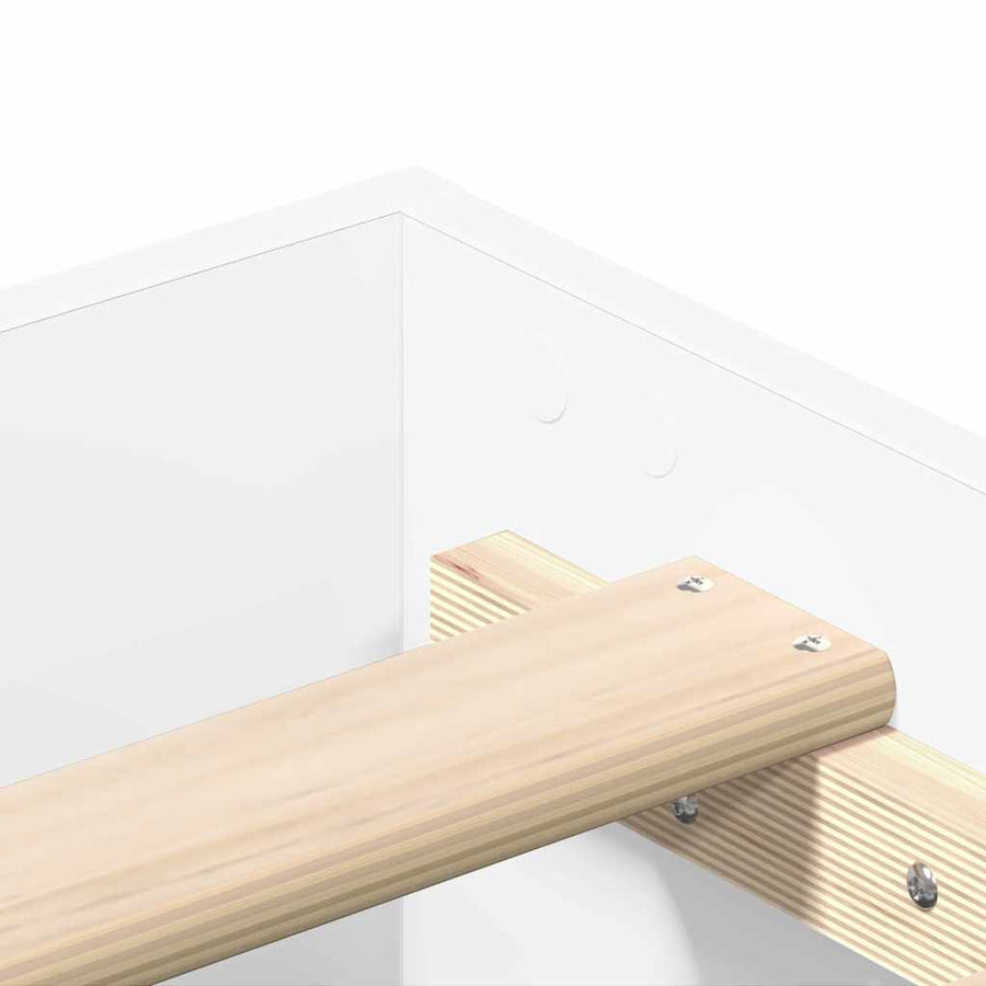 Bedframe zonder matras 160x200 cm spaanplaat wit