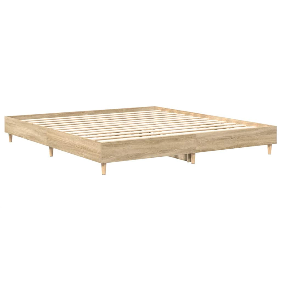 Bedframe zonder matras hout sonoma eikenkleurig 160x200 cm
