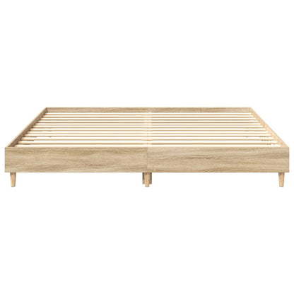 Bedframe zonder matras hout sonoma eikenkleurig 160x200 cm