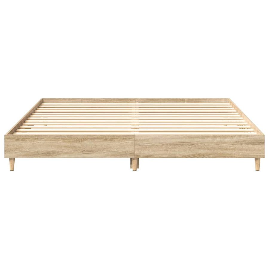 Bedframe zonder matras hout sonoma eikenkleurig 160x200 cm