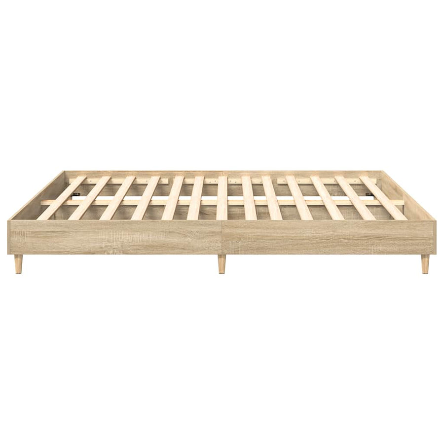 Bedframe zonder matras hout sonoma eikenkleurig 160x200 cm