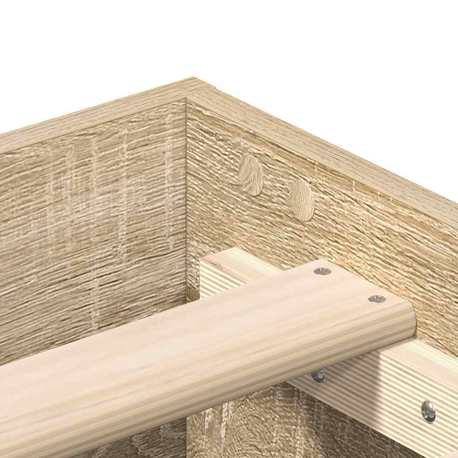 Bedframe zonder matras hout sonoma eikenkleurig 160x200 cm