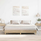 Bed frame without mattress wood Sonoma oak-coloured 160x200 cm