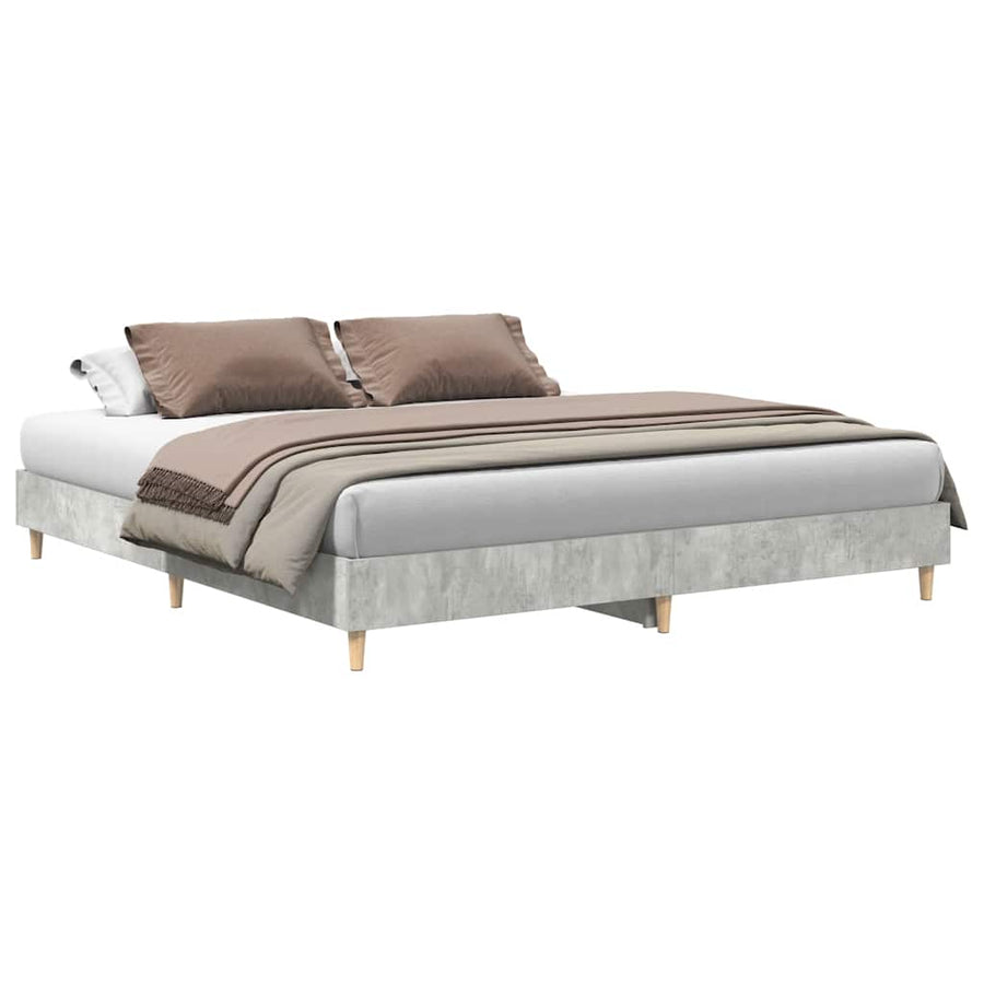 Bedframe zonder matras 160x200 cm spaanplaat betongrijs