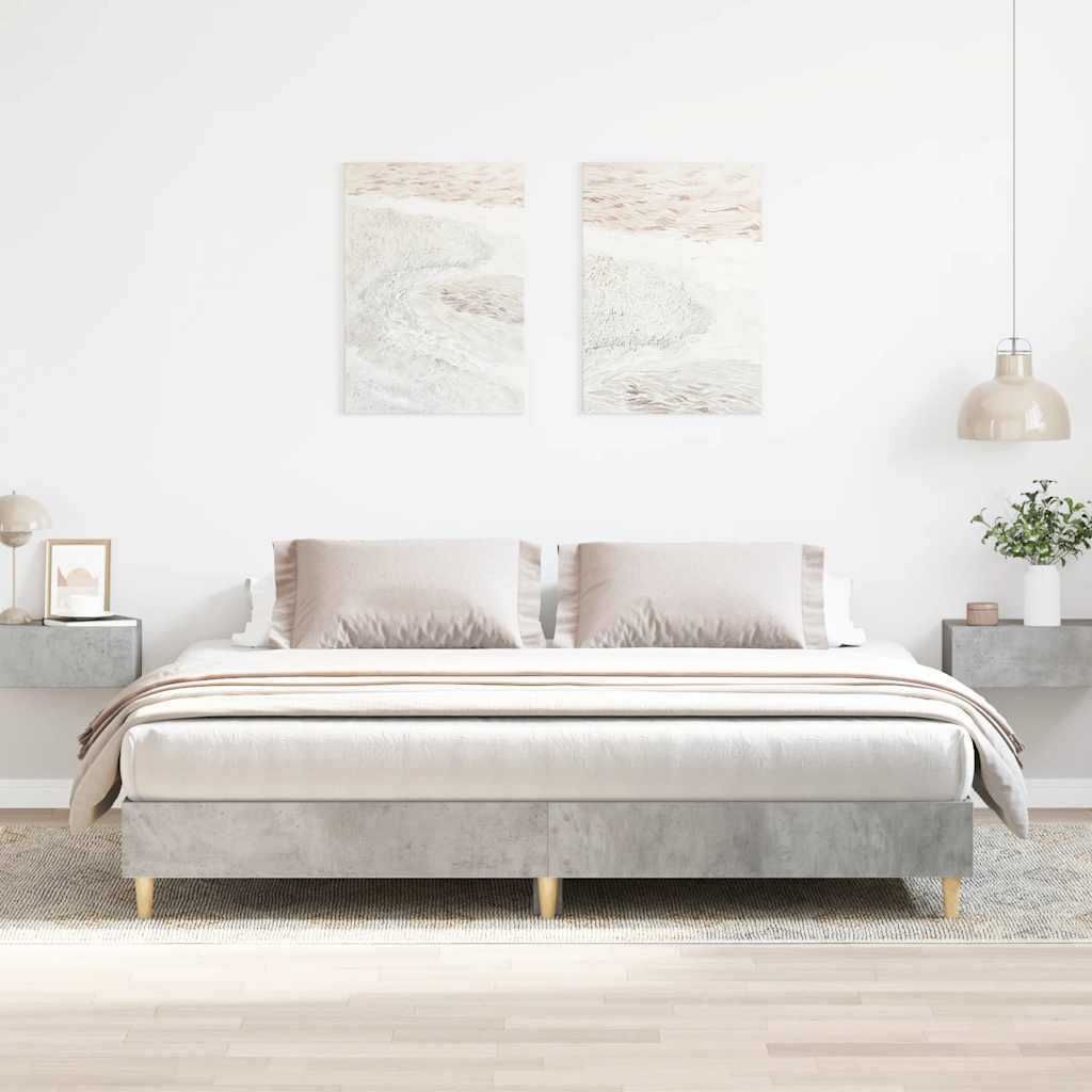 Bedframe zonder matras 160x200 cm spaanplaat betongrijs