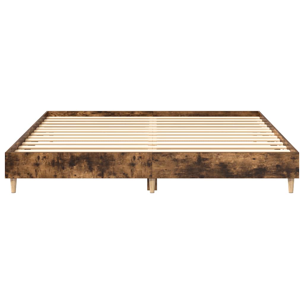 Bedframe zonder matras hout gerookt eikenkleurig 160x200 cm