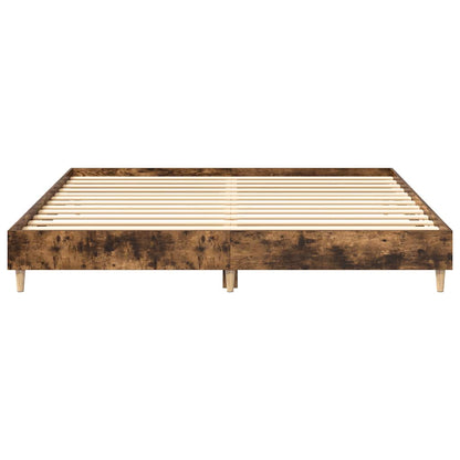 Bedframe zonder matras hout gerookt eikenkleurig 160x200 cm