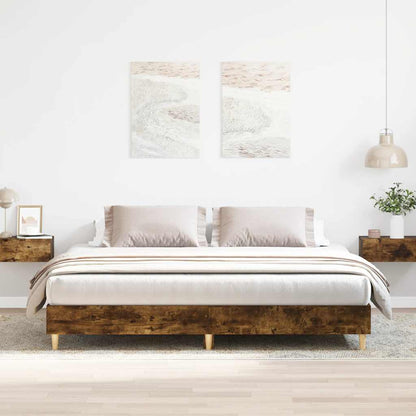 Bedframe zonder matras hout gerookt eikenkleurig 160x200 cm