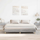 Bed frame without mattress 160x200 cm chipboard grey Sonoma