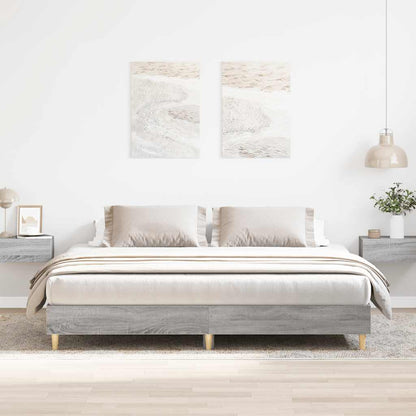 Bedframe zonder matras 160x200 cm spaanplaat grijs Sonoma