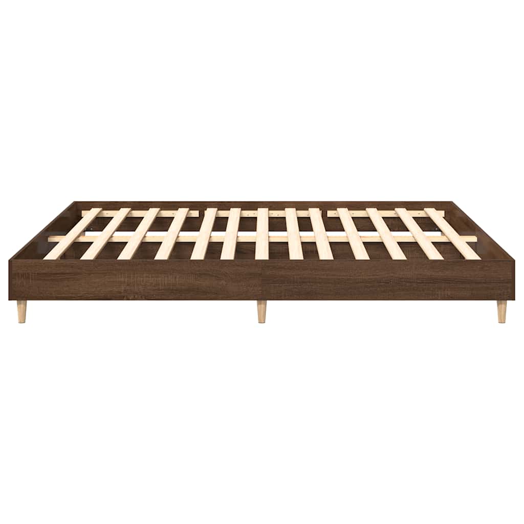 Bedframe zonder matras bewerkt hout bruin eikenkleur 160x200 cm