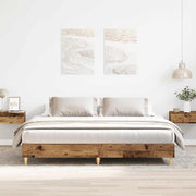 Bedframe 160x200 cm bewerkt hout bruin