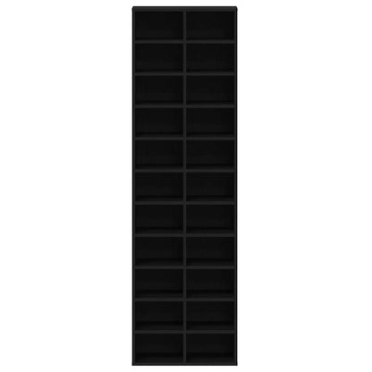 Schoenenkast 54x34x183 cm spaanplaat zwart eikenkleurig