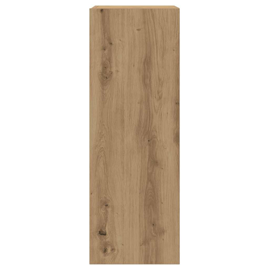 Tv-wandkasten 8 st bewerkt hout artisanaal eikenkleurig
