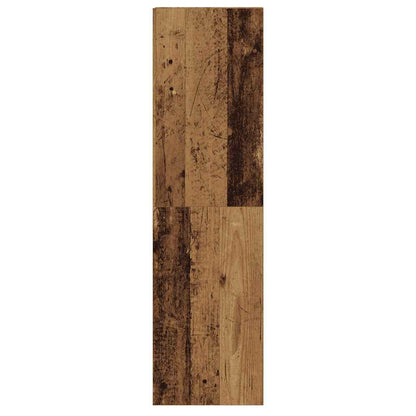 Tv-wandkasten 3 st bewerkt hout oud houtkleurig