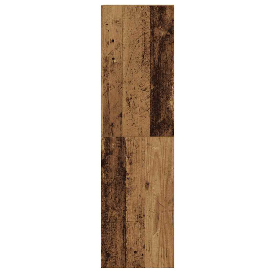 Tv-wandkasten 3 st bewerkt hout oud houtkleurig