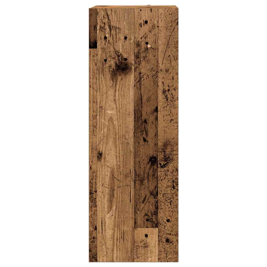Tv-wandkasten 6 st bewerkt hout oud houtkleurig