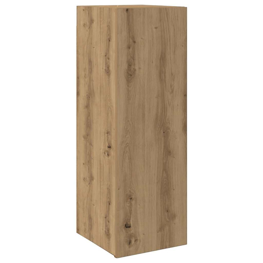 Tv-wandkasten 6 st bewerkt hout artisanaal eikenkleurig