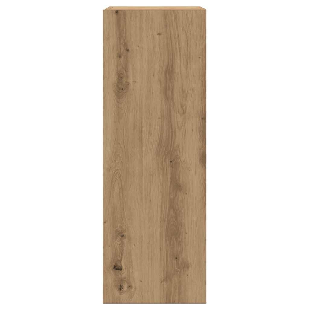 Tv-wandkasten 6 st bewerkt hout artisanaal eikenkleurig