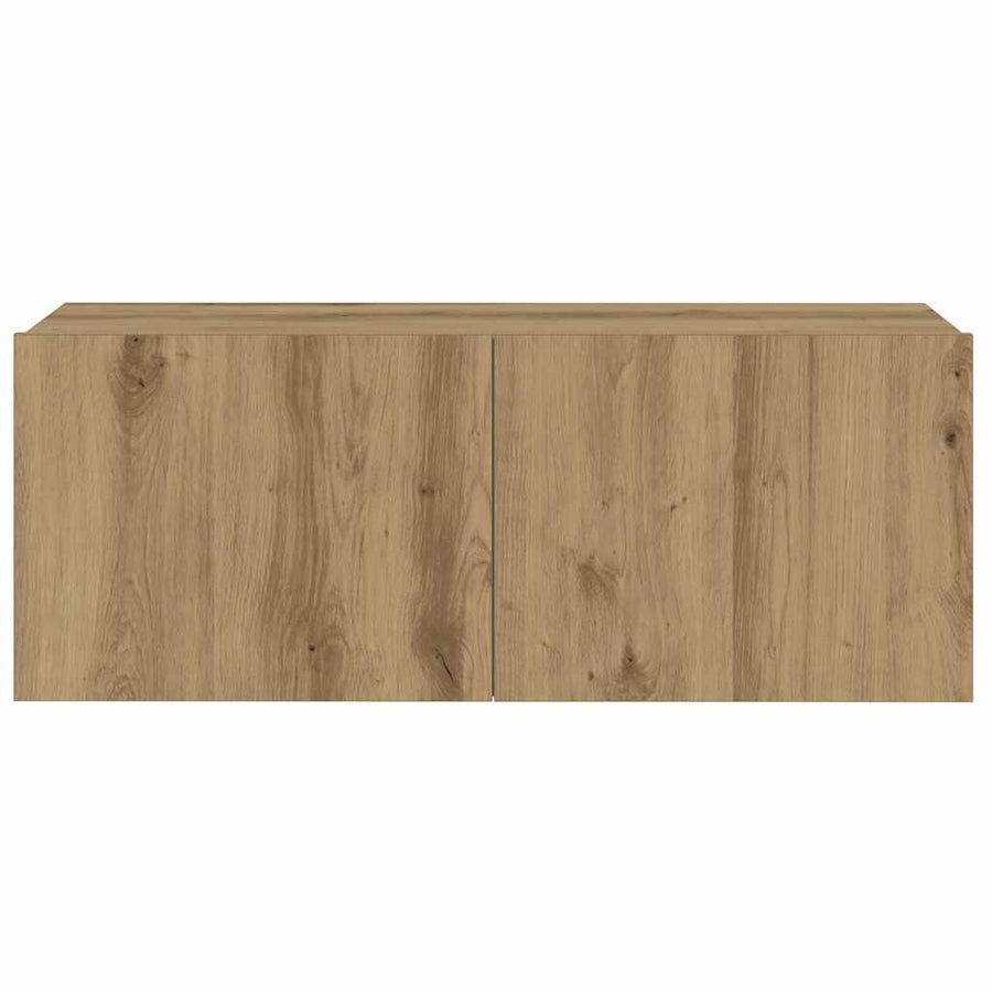 Tv-wandkasten 6 st bewerkt hout artisanaal eikenkleurig