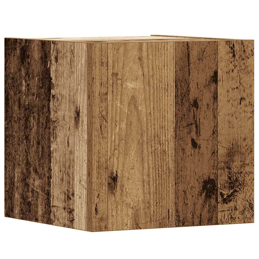 6-delig Tv-meubelset wandmontage bewerkt hout oud houtkleurig
