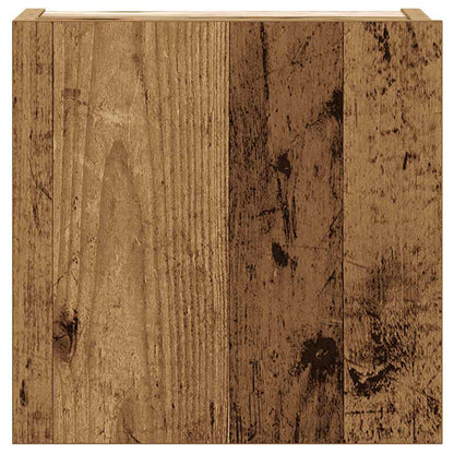 6-delig Tv-meubelset wandmontage bewerkt hout oud houtkleurig