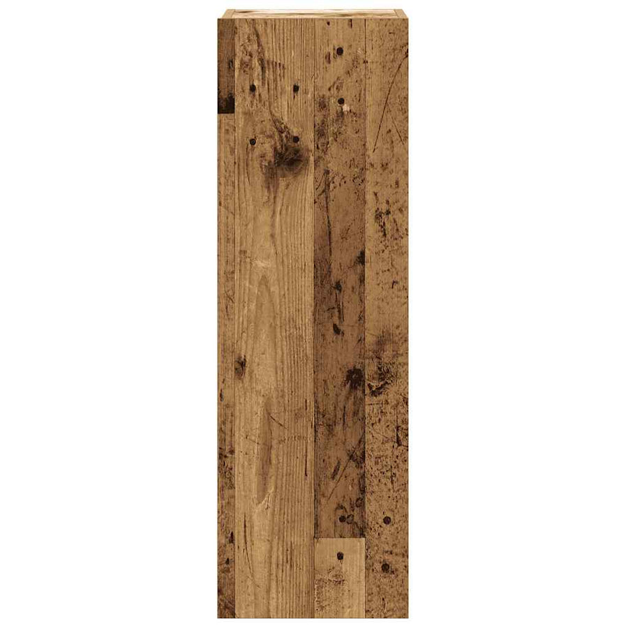 5-delig Tv-meubelset wandmontage bewerkt hout oud houtkleurig
