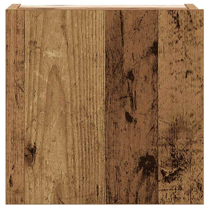 5-delig Tv-meubelset wandmontage bewerkt hout oud houtkleurig