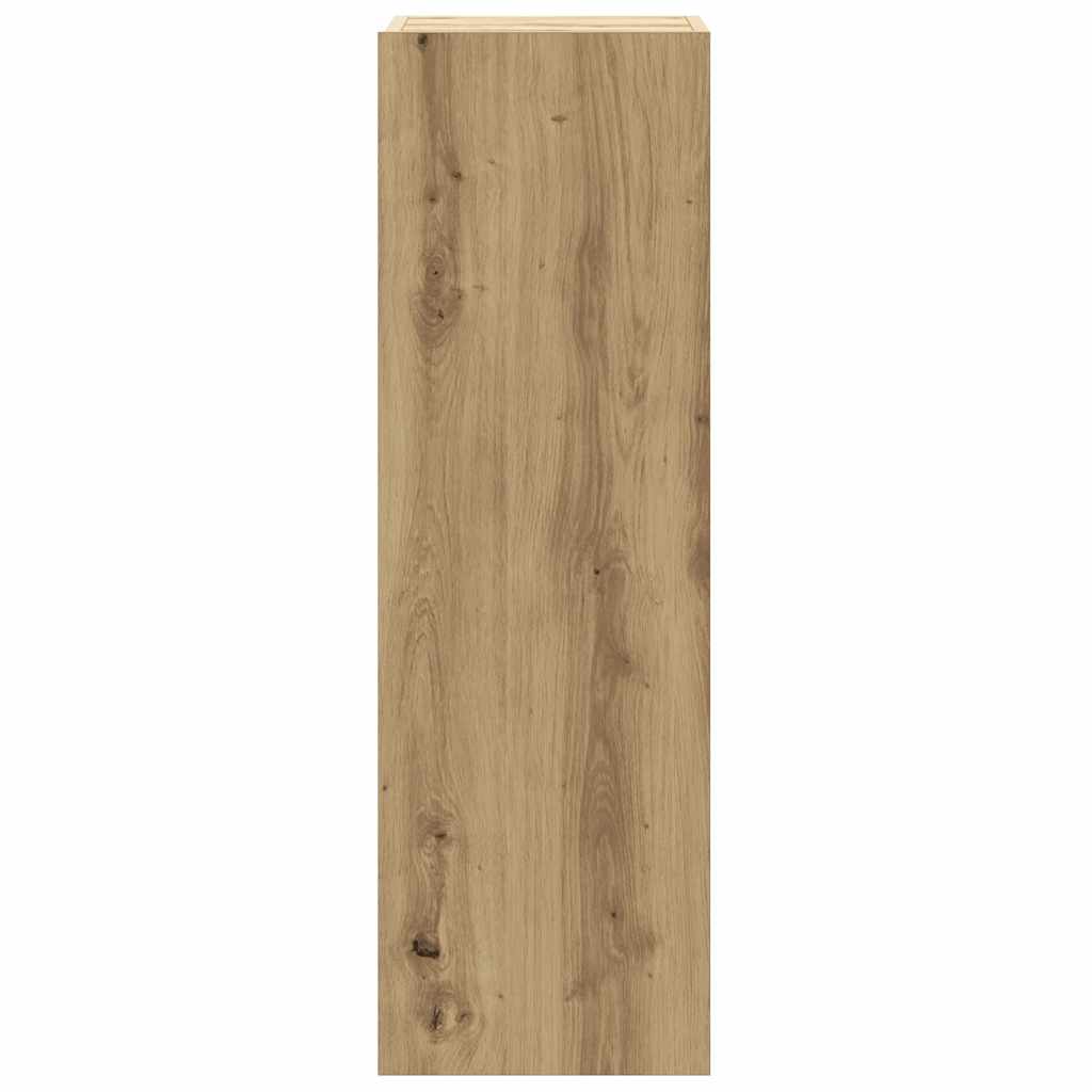 5-Delig Tv-Meubelset Wandmontage Bewerkt Hout Artisanaal Eiken