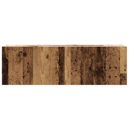 5-delig Tv-meubelset wandmontage bewerkt hout oud houtkleurig