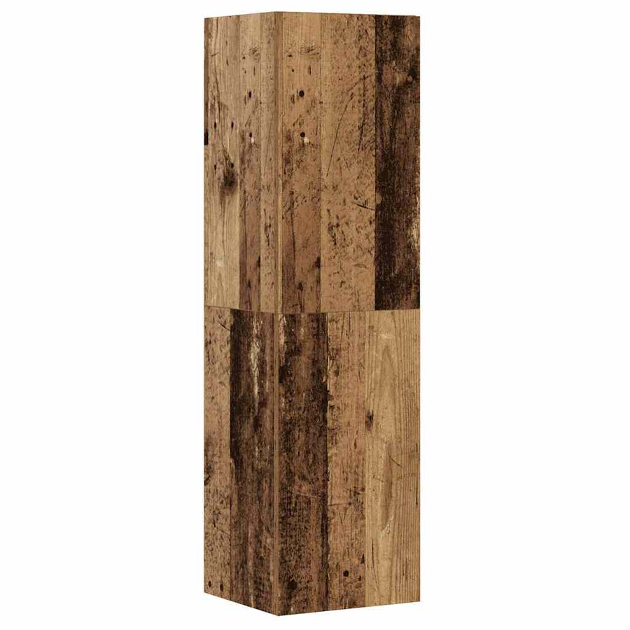 5-delig Tv-meubelset wandmontage bewerkt hout oud houtkleurig