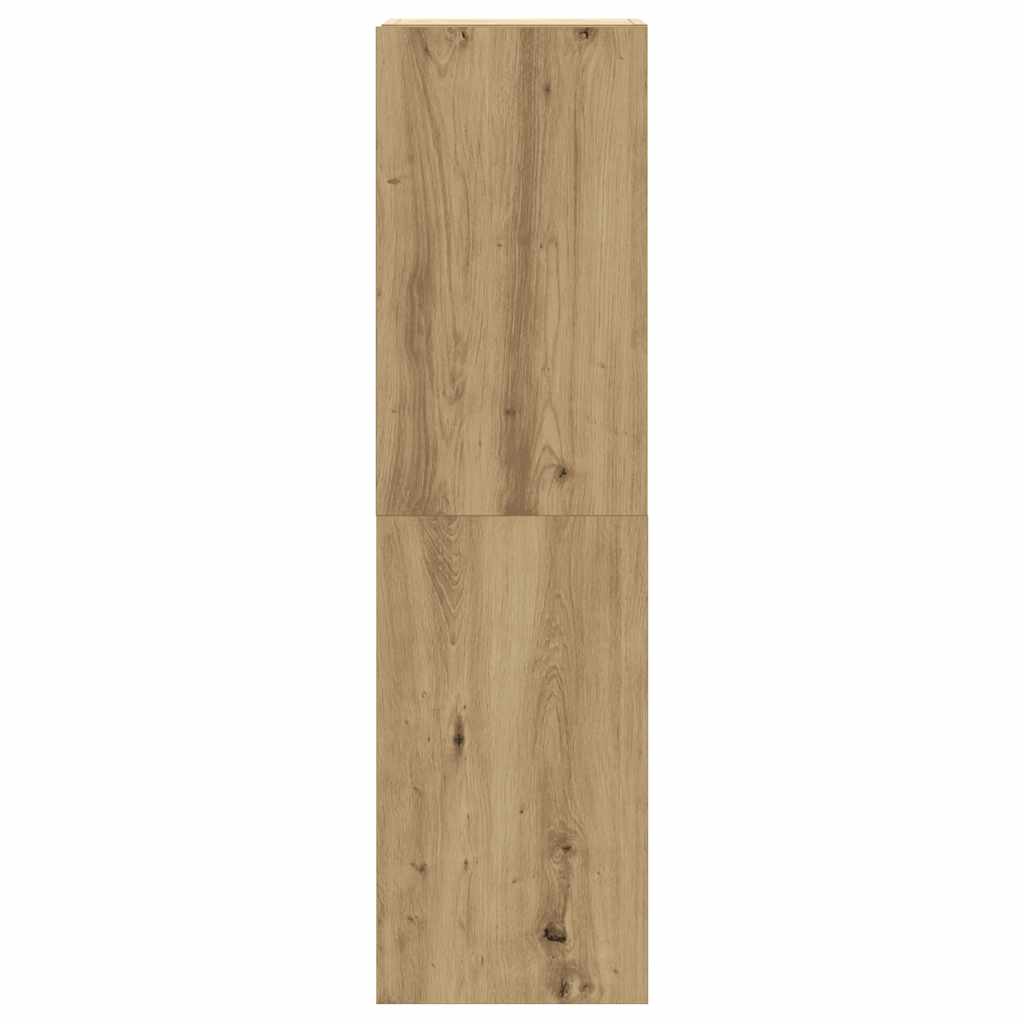 5-Delig Tv-Meubelset Wandmontage Bewerkt Hout Artisanaal Eiken