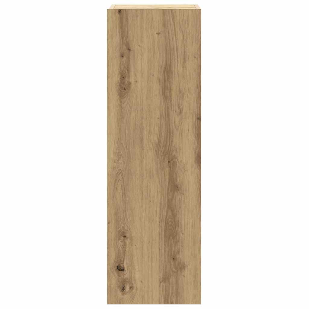 6-delig Tv-meubelset wandmontage bewerkt hout artisanaal eiken