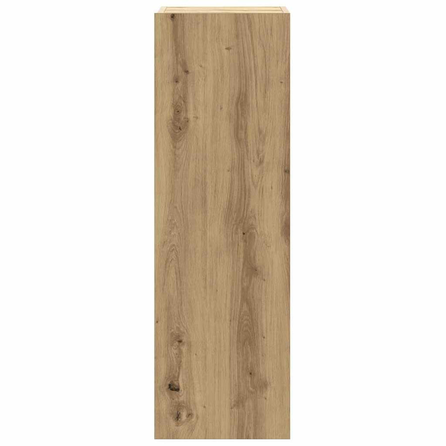 6-delig Tv-meubelset wandmontage bewerkt hout artisanaal eiken