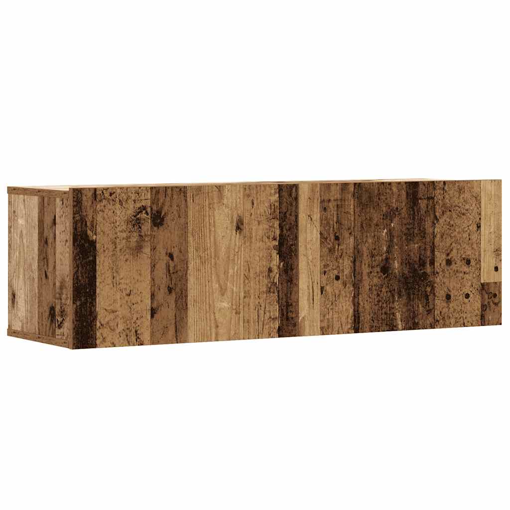 Tv-wandmeubelen 3 st 100x30x30 cm bewerkt hout oud houtkleurig