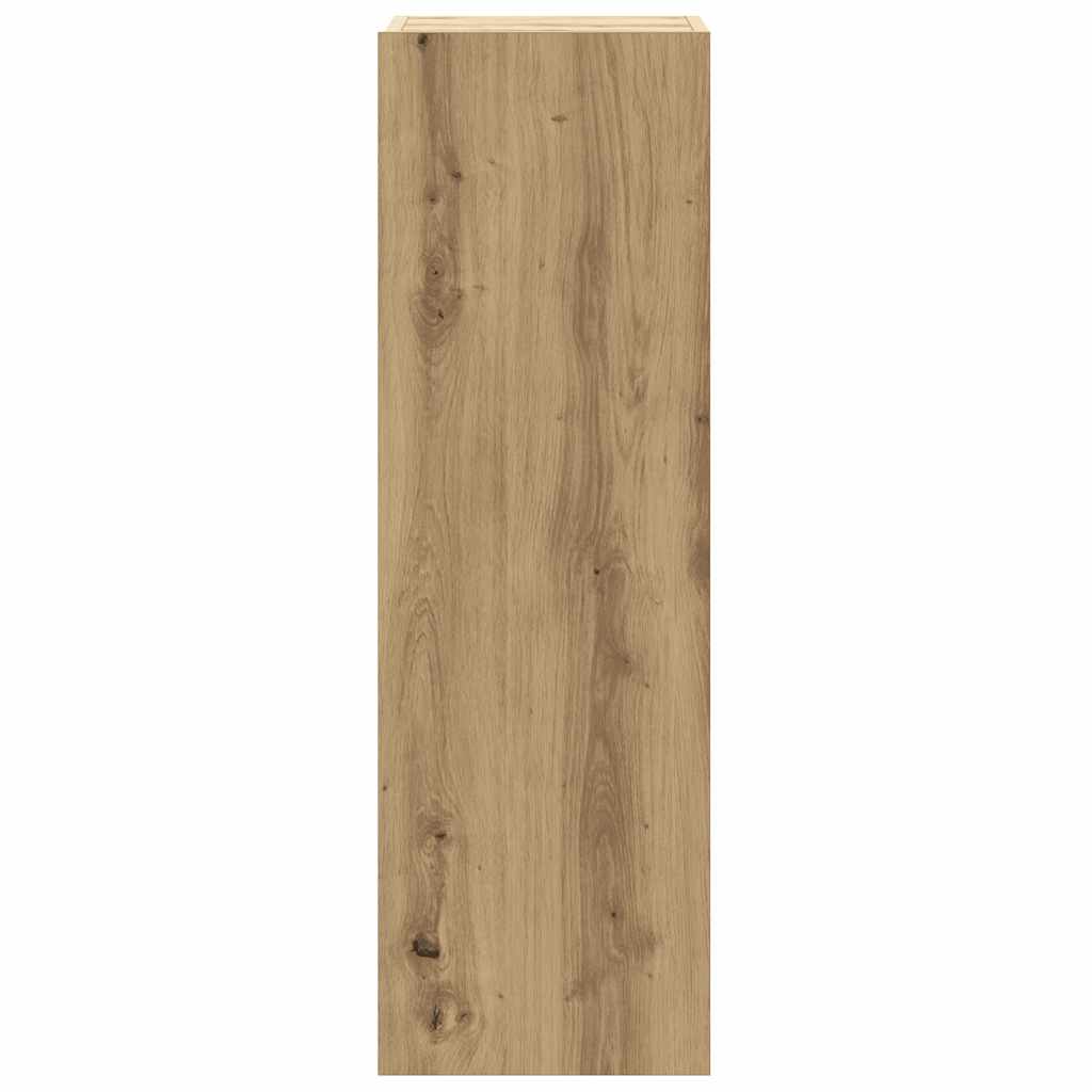 8-Delig Tv-Meubelset Wandmontage Bewerkt Hout Artisanaal Eiken 80 cm