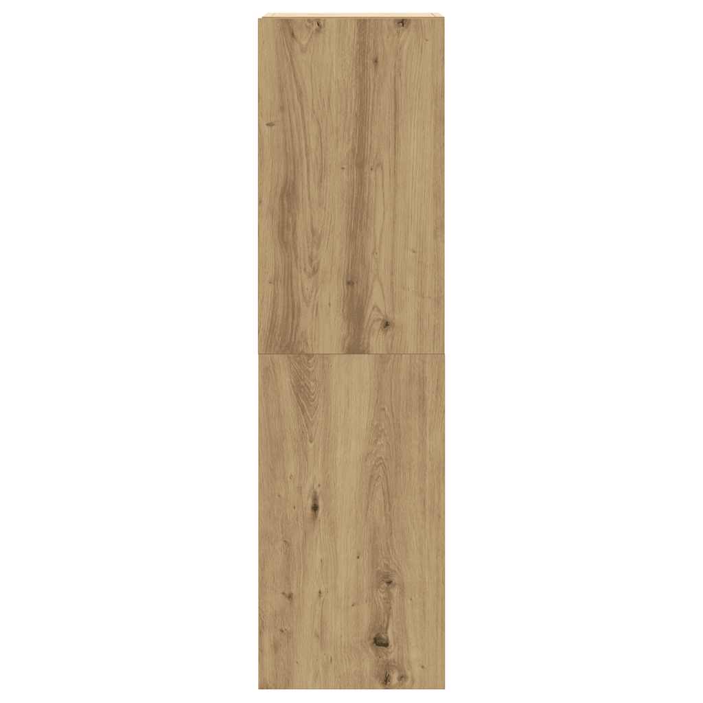 8-Delig Tv-Meubelset Wandmontage Bewerkt Hout Artisanaal Eiken 100 cm