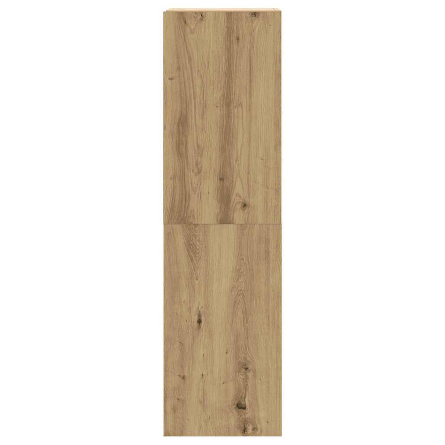 8-Delig Tv-Meubelset Wandmontage Bewerkt Hout Artisanaal Eiken 100 cm