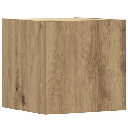 8-Delig Tv-Meubelset Wandmontage Bewerkt Hout Artisanaal Eiken 100 cm