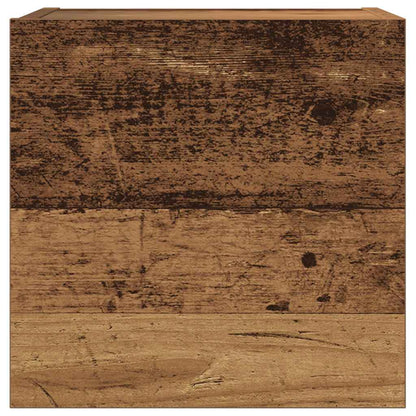 7-delig Tv-meubelset wandmontage bewerkt hout oud houtkleurig