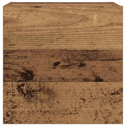 7-delig Tv-meubelset wandmontage bewerkt hout oud houtkleurig