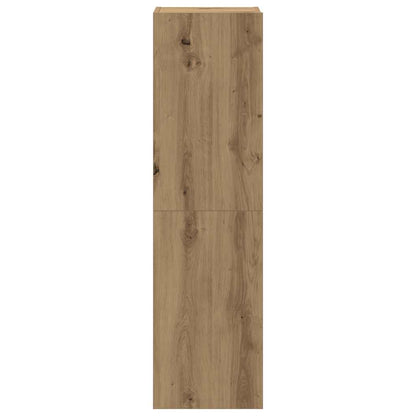 7-delig Tv-meubelset wandmontage bewerkt hout artisanaal eiken