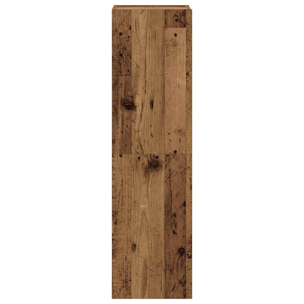 6-delig Tv-meubelset wandmontage bewerkt hout oud houtkleurig