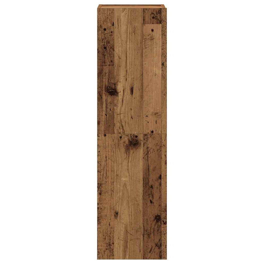 6-delig Tv-meubelset wandmontage bewerkt hout oud houtkleurig