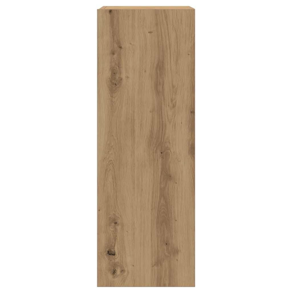 8-Delig Tv-Meubelset Wandmontage Bewerkt Hout Artisanaal Eiken 8