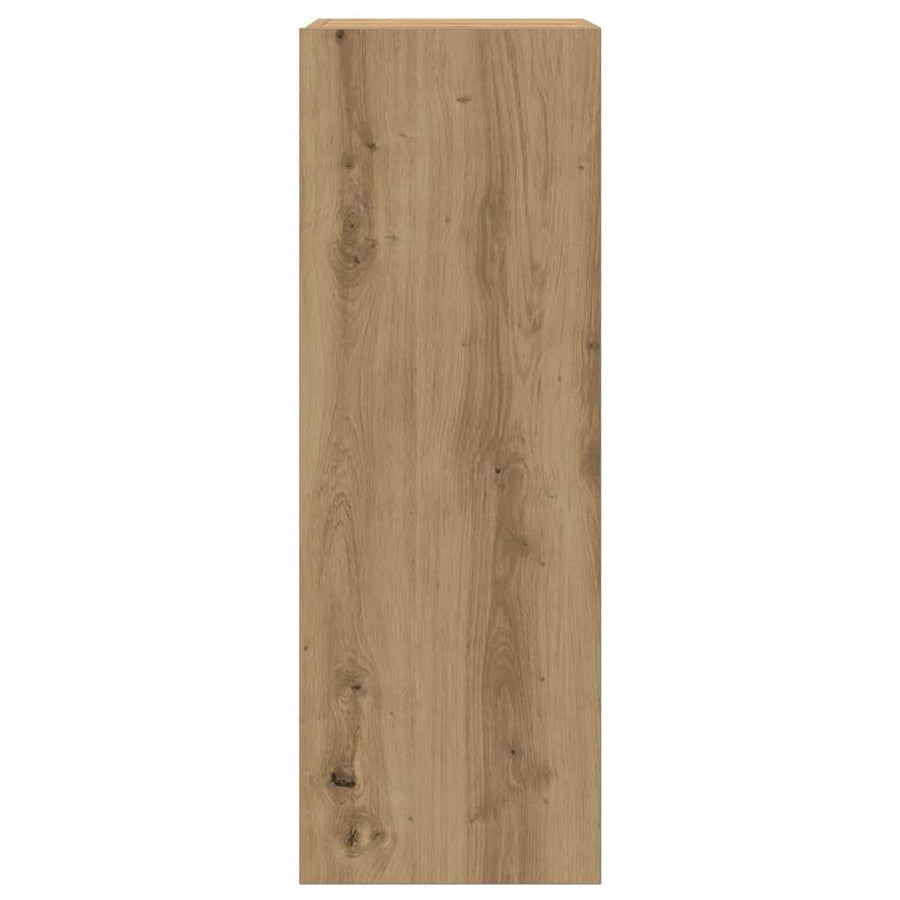 8-Delig Tv-Meubelset Wandmontage Bewerkt Hout Artisanaal Eiken 8